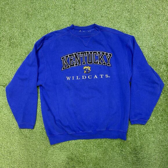 VTG Kentucky Wildcats Blue Embroidered Sweatshirt Adult Pullover - Picture 1 of 5